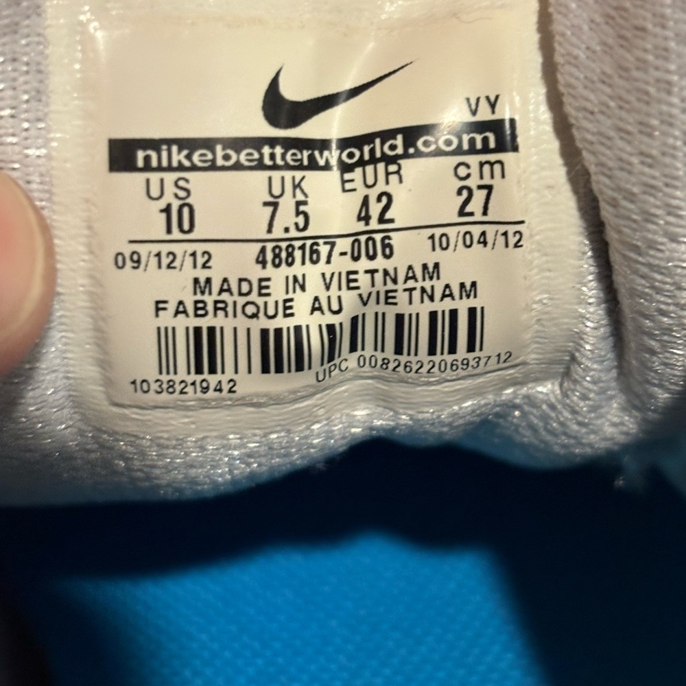 Nike Max Run Lite 3 Running Shoes 488167-006 Womens Size 10 Aqua Yellow Grey - Picture 8 of 10